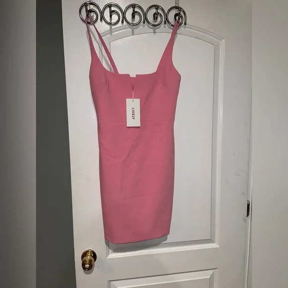 New! Likely Vibrant Barbie Pink Mini Dress 🎀 size 4 NWT! - Picture 7 of 11